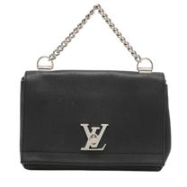 Thumbnail of Black Leather Louis Vuitton Handbag - Image 1