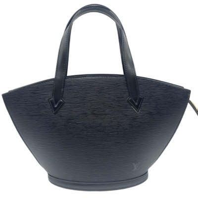 Black Leather Louis Vuitton Handbag