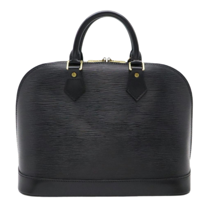 Black Leather Louis Vuitton Handbag