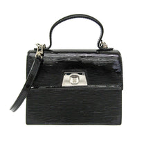 Thumbnail of Vintage Black Leather Louis Vuitton Handbag - Image 1