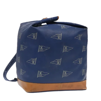Pre-Owned Blue Canvas Louis Vuitton Shoulder Bags