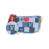 Thumbnail of Blue Canvas Louis Vuitton Pochette Accessoires - Image 1