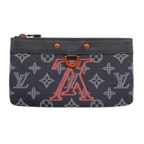 Thumbnail of Vintage Blue Canvas Louis Vuitton Pouch - Image 1