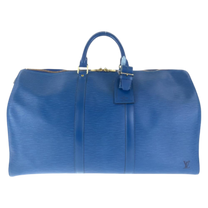 Thumbnail of Blue Leather Louis Vuitton Keepall - Image 1