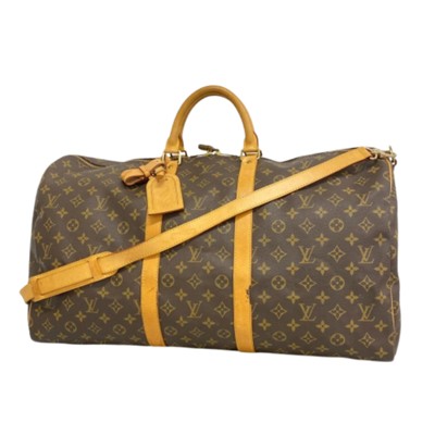 Pre-Owned Brown Canvas Louis Vuitton Keepall