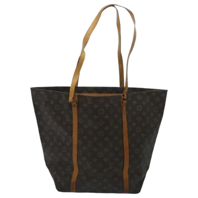 Brown Canvas Louis Vuitton Sac Shopping