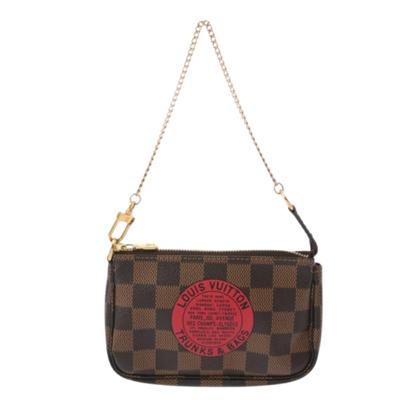 Vintage Brown Canvas Louis Vuitton Pochette Accessoires