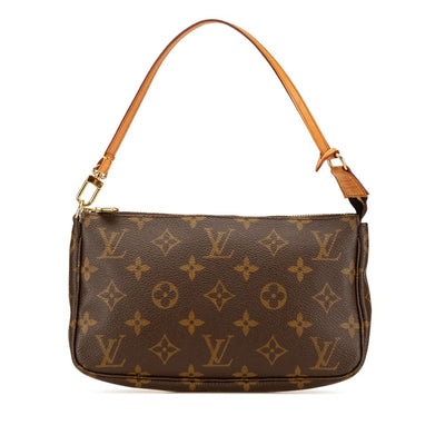 Pre-Owned Brown Canvas Louis Vuitton Pochette Accessoires