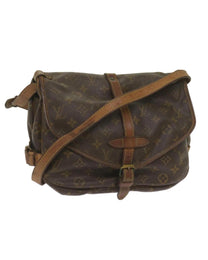 Thumbnail of Pre-Owned Brown Canvas Louis Vuitton Saumur - Image 1