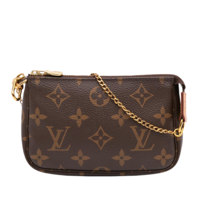 Pre-Owned Brown Canvas Louis Vuitton Pochette Accessoires