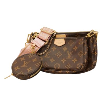 Brown Canvas Louis Vuitton Pochette Accessoires