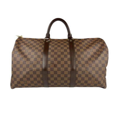 Pre-Owned Brown Canvas Louis Vuitton Keepall