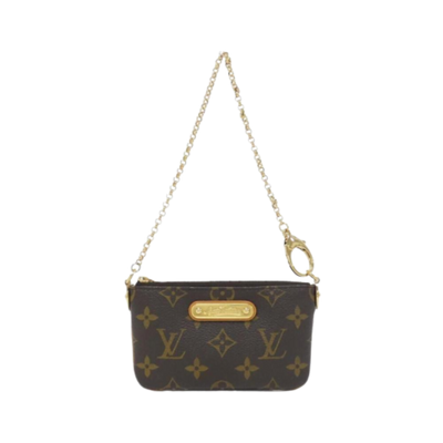 Pre-Owned Brown Canvas Louis Vuitton Pouch
