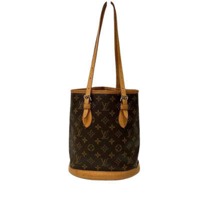 Vintage Brown Canvas Louis Vuitton Bucket Bag