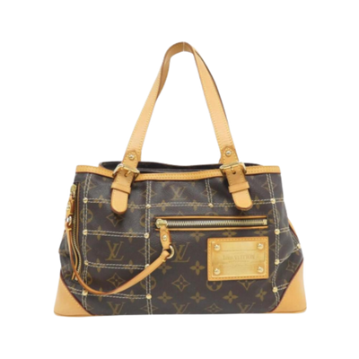 Vintage Brown Canvas Louis Vuitton Sac Riveting
