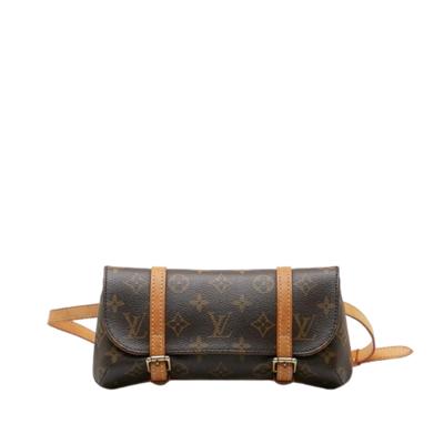 Brown Canvas Louis Vuitton Pochette Marelle