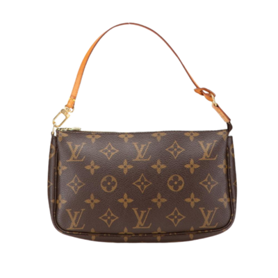 Pre-Owned Brown Canvas Louis Vuitton Pochette Accessoires