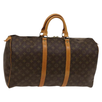 Pre-Owned Brown Canvas Louis Vuitton Keepall