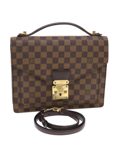 Pre-Owned Brown Canvas Louis Vuitton Poche Documents