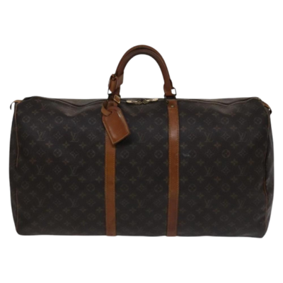 Pre-Owned Brown Canvas Louis Vuitton Keepall