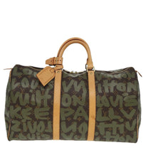 Thumbnail of Pre-Owned Brown Canvas Louis Vuitton Keepall - Image 1