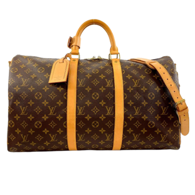 Brown Canvas Louis Vuitton Keepall