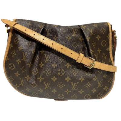 Pre-Owned Brown Canvas Louis Vuitton Menilmontant
