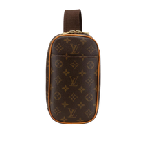 Thumbnail of Brown Canvas Louis Vuitton Pochette Gange - Image 1
