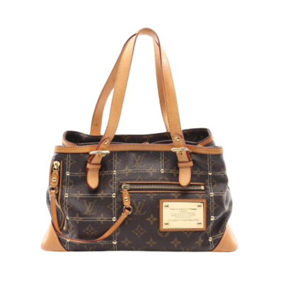 Brown Canvas Louis Vuitton Sac Riveting