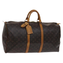 Thumbnail of Pre-Owned Brown Canvas Louis Vuitton Keepall - Image 1