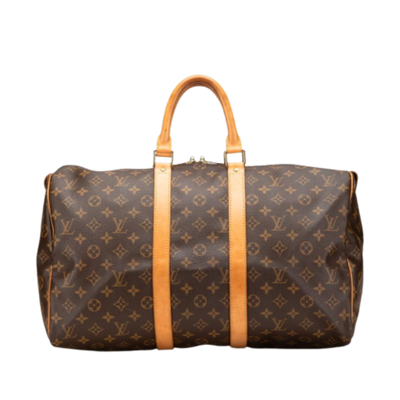 Pre-Owned Brown Canvas Louis Vuitton Keepall