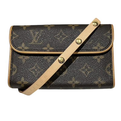 Pre-Owned Brown Canvas Louis Vuitton Florentine Pochette