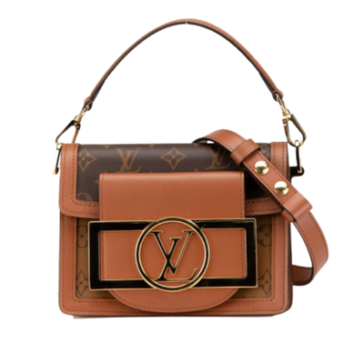Pre-Owned Brown Canvas Louis Vuitton Dauphine