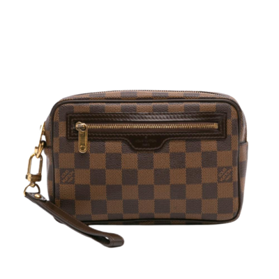 Pre-Owned Brown Canvas Louis Vuitton Clutch