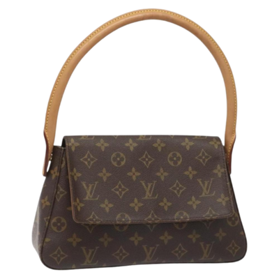 Pre-Owned Brown Canvas Louis Vuitton Looping