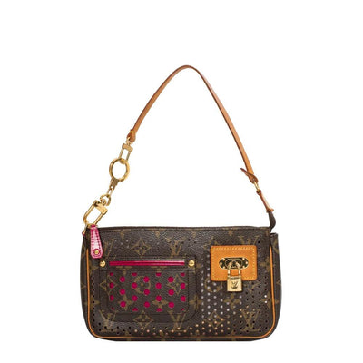 Brown Canvas Louis Vuitton Pochette Accessoires