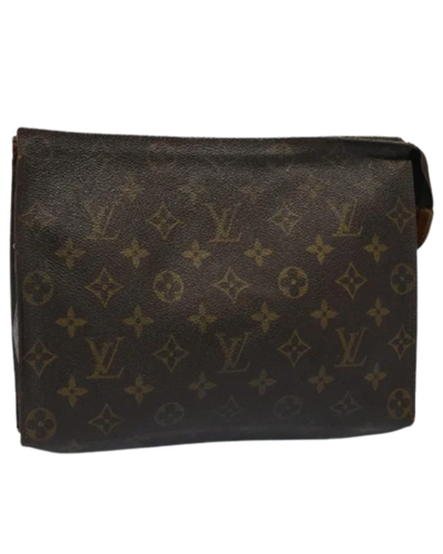 Pre-Owned Brown Canvas Louis Vuitton Taiga Toiletry Pouch