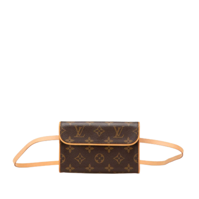 Pre-Owned Brown Canvas Louis Vuitton Florentine Pochette