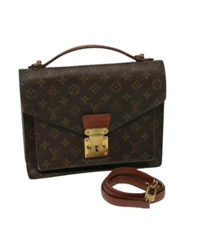 Vintage Brown Canvas Louis Vuitton Handbag