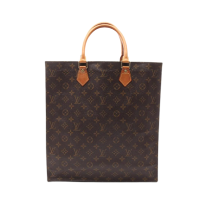 Pre-Owned Brown Canvas Louis Vuitton Sac Plat