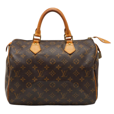 Pre-Owned Brown Coated Canvas Louis Vuitton Speedy