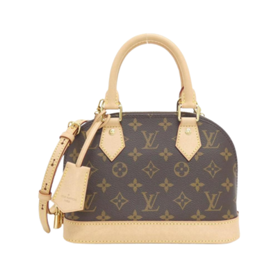 Brown Fabric Louis Vuitton Handbag