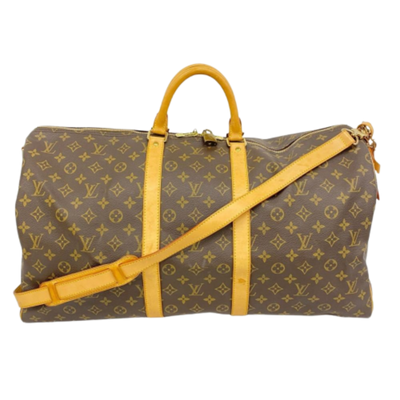 Vintage Brown Fabric Louis Vuitton Keepall