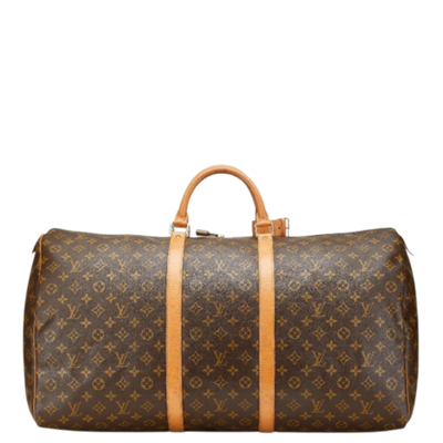 Vintage Brown Fabric Louis Vuitton Travel Bag