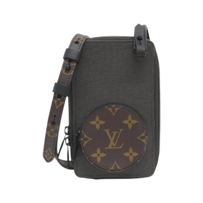 Vintage Brown Fabric Louis Vuitton Shoulder Bags