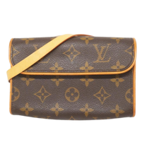 Thumbnail of Pre-Owned Brown Fabric Louis Vuitton Florentine Pochette - Image 1