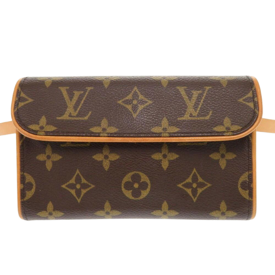 Vintage Brown Fabric Louis Vuitton Florentine Pochette