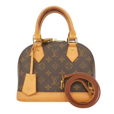 Vintage Brown Fabric Louis Vuitton Handbag