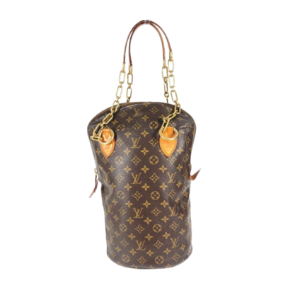 Pre-Owned Brown Fabric Louis Vuitton Shoulder Bags