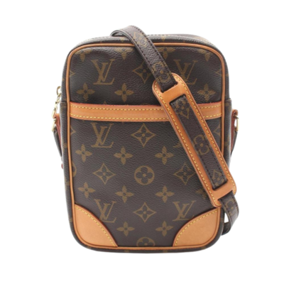 Brown Fabric Louis Vuitton Shoulder Bags